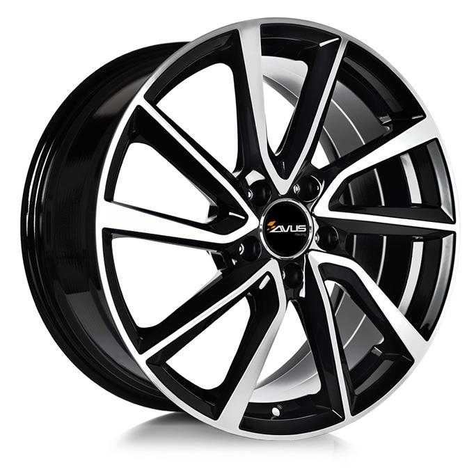 AVUS AC-518 BLACK POLISHED 6.5x16 5/100 ET40 CB54.1