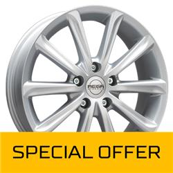 MEGA WHEELS VIRGO SILVER 6x15 4/100 ET37 CB73.2