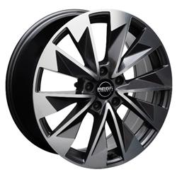 MEGA WHEELS ZENITH ANTHRACITE GREY FRONT POLISHED 8.5x21 5/112 ET40 CB57.1