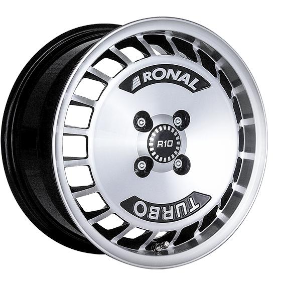 RONAL R10 TURBO BLACK FRONT CUT 7x15 4/108 ET28 CB76