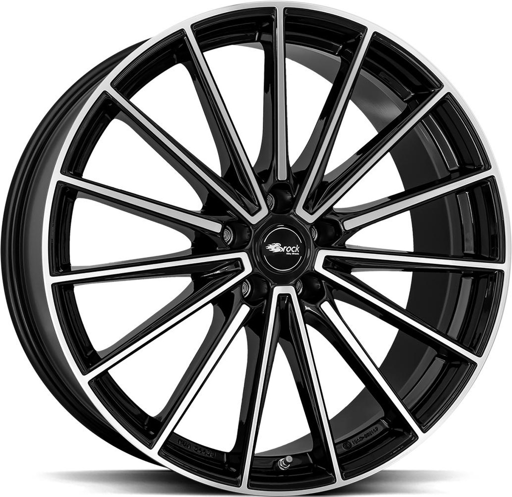 BROCK B43 BLACK FULL POL 8x20 5/108 ET50 CB63.4