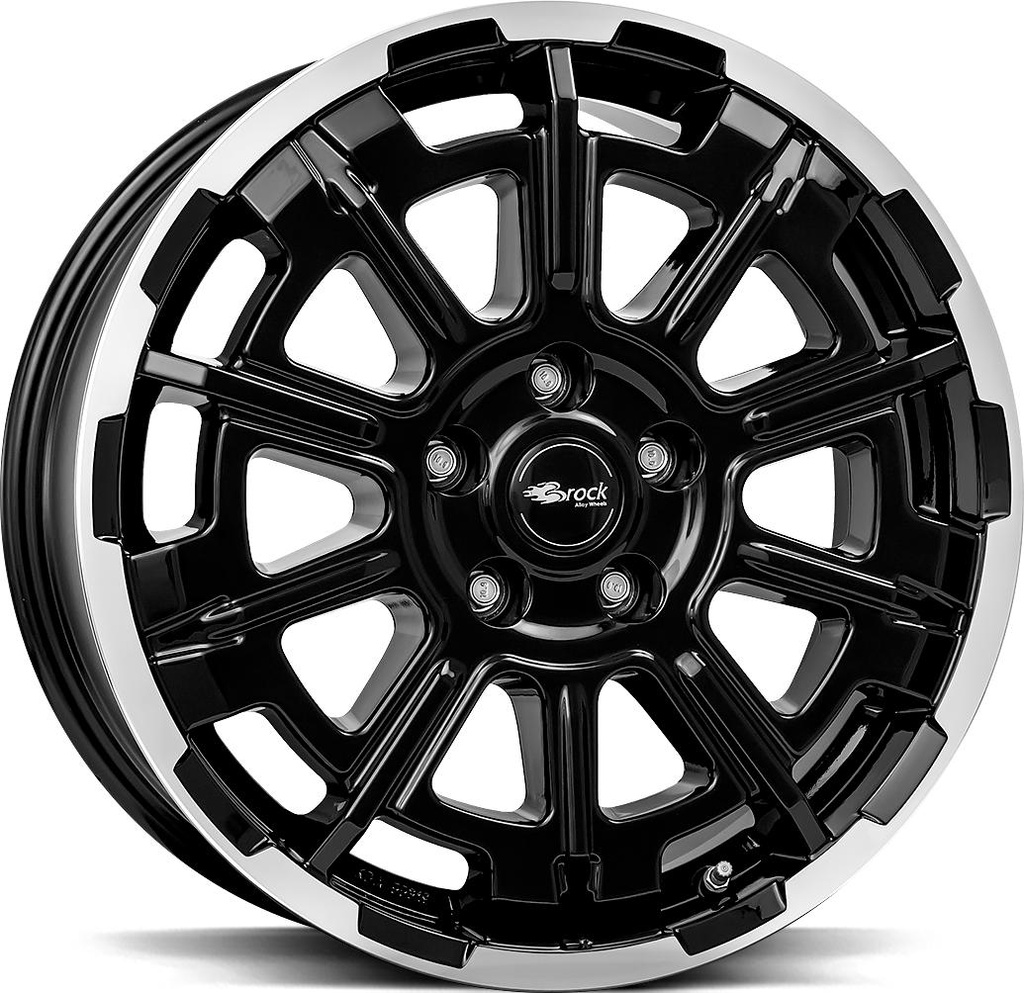 BROCK B45 BLACK FULL POL 8x20 6/139.7 ET15 CB106.1