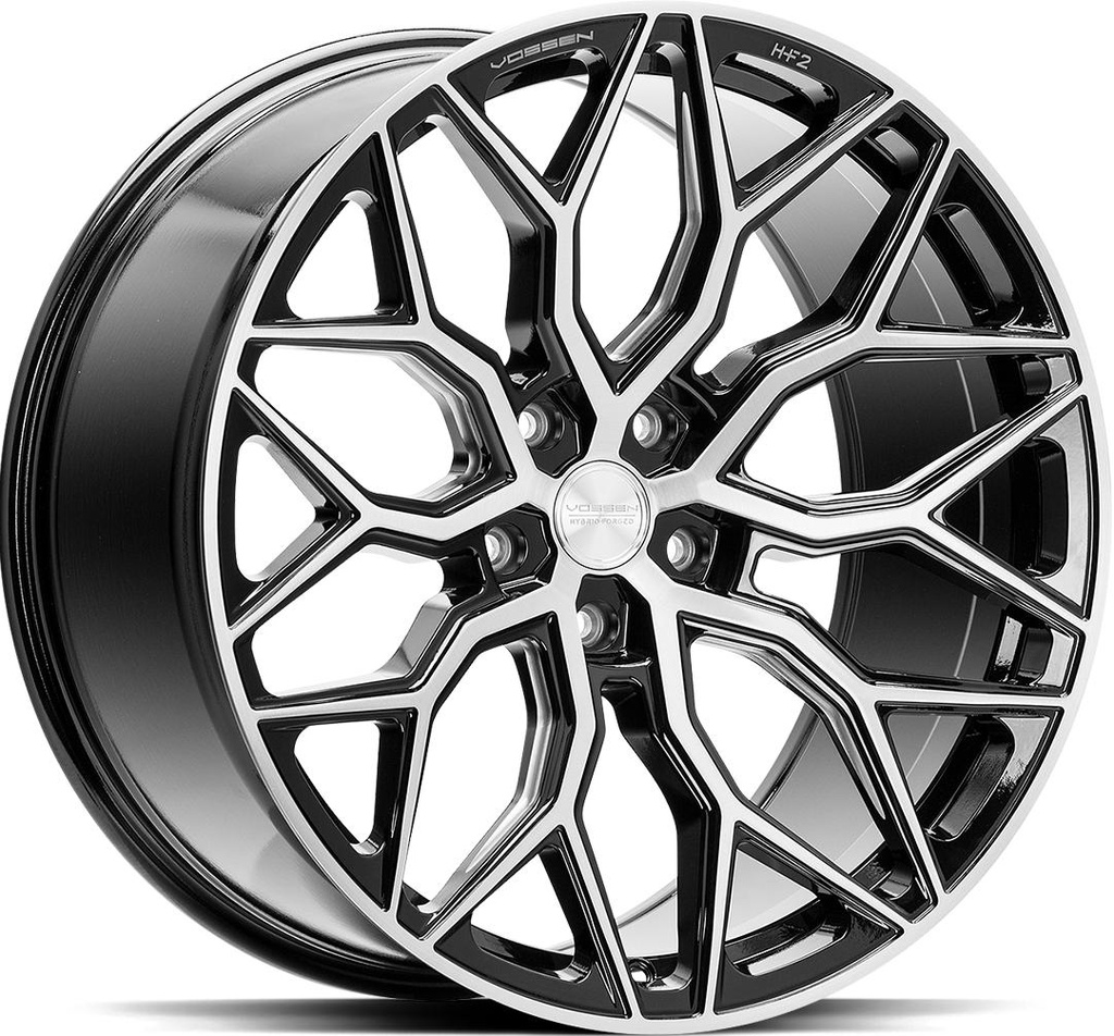 VOSSEN HF2 BRUSH GLOSS BLACK 8.5x19 5/112 ET45 CB66.6