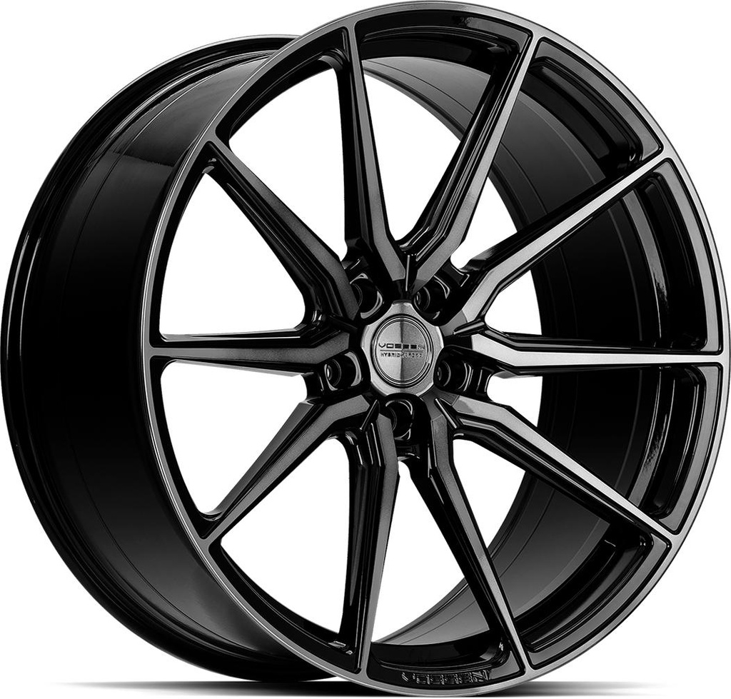 VOSSEN HF3 DOUBLE TINTED GLOSS BLACK 10.5x22 5/112 ET42 CB66.6