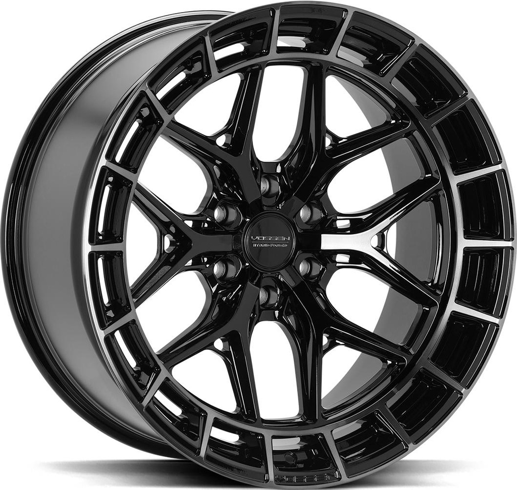 VOSSEN HFX1 TINTED GLOSS BLACK 12x22 8/170 ET-44 CB125.1
