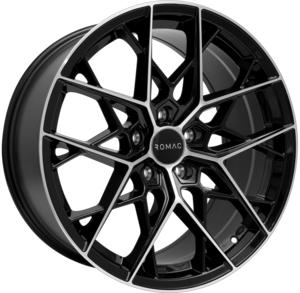 ROMAC VORTEX GLOSS BLACK / POLISHED 8x19 5/108 ET42 CB73.1
