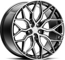 VOSSEN HF2 BRUSH GLOSS BLACK 9.5x19 5/112 ET25 CB66.6