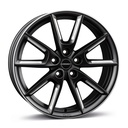 BORBET LX18 BLACK MATT SILV SPOKE RIM 8x18 5/112 ET40 CB66.6